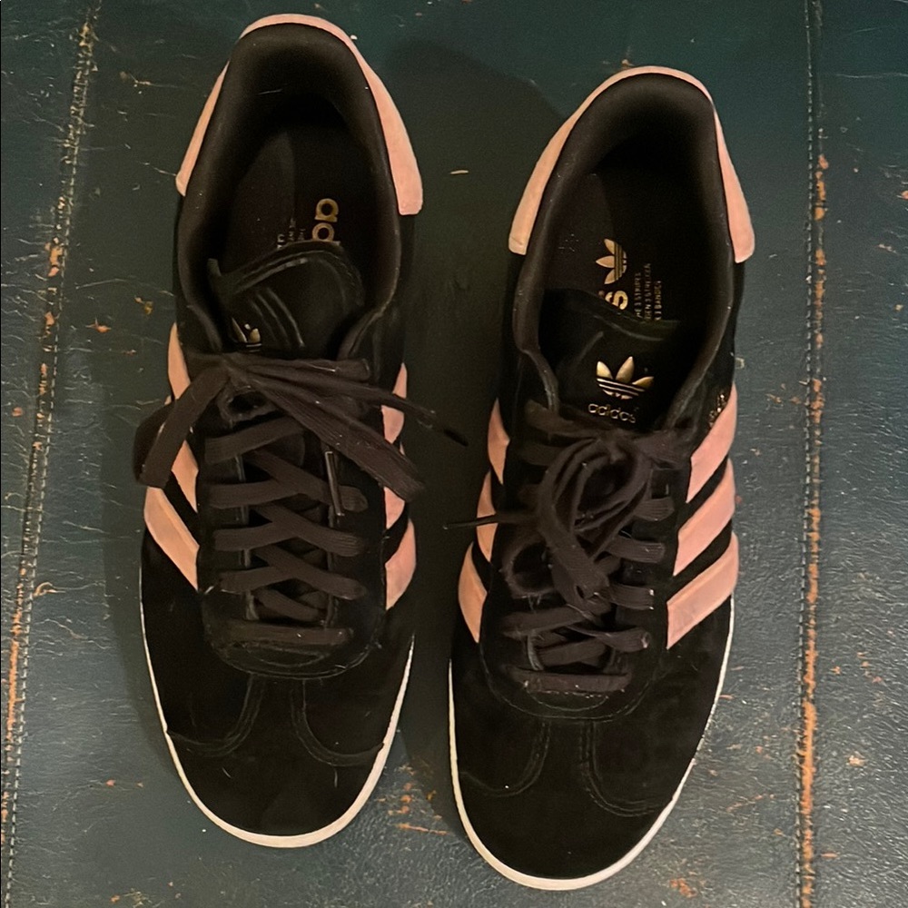 Adidas Black and Pink Women's Sneakers